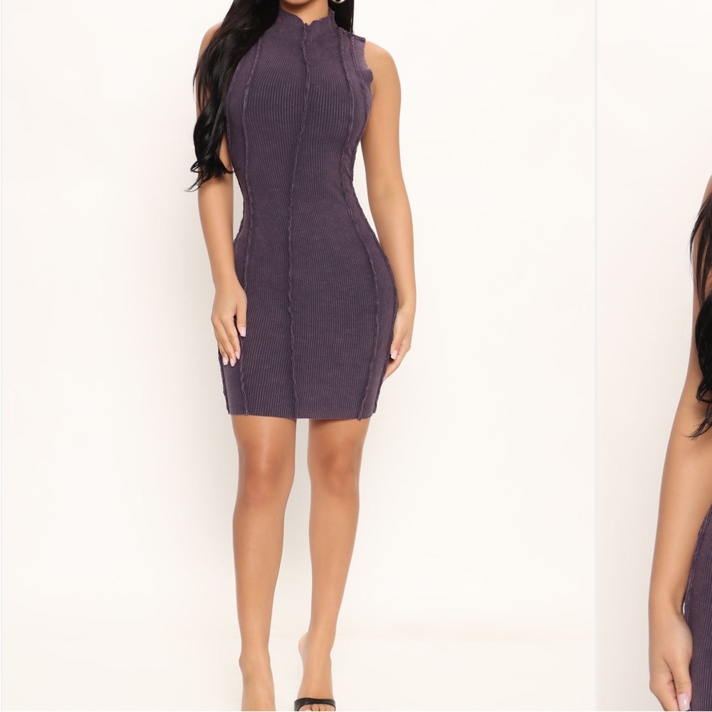 Purple mineral washed Sleeveless Dress